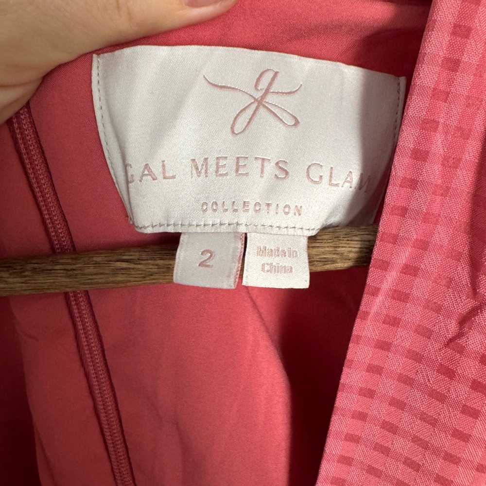 Gal Meets Glam 2 Angelica Pink Pleated Midi Dress with gingham pattern - Picture 6 of 11